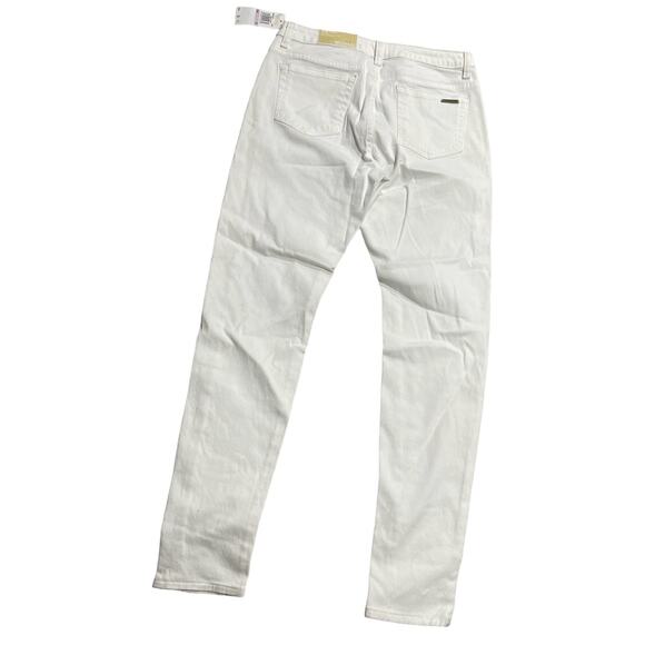NWT Michael Kors Selma Skinny Jeans Womens Size 6 High Rise White Stretch - Picture 7 of 14